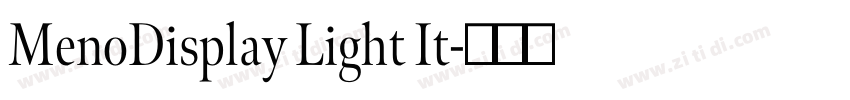 MenoDisplay Light It字体转换